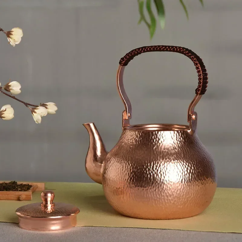 Teapot Large Teapot Set Japanese Copper Coffee Pots Vintage Tea Pot Set Handmade Water Jug Metal Kung Fu Tea Set Gift 1300ML
