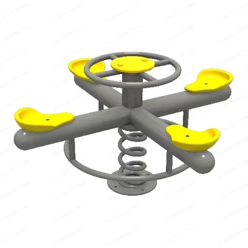 Commercial 4-seat spring seesaw, steel durable PE 100kg load-bearing, suitable for outdoor playgrounds and parks