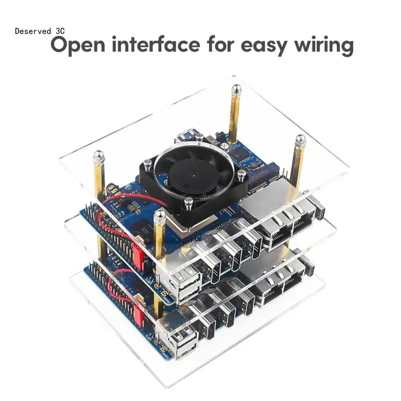 Functional Acrylic Housing Case for OrangePi 5 Transparent Cover Box