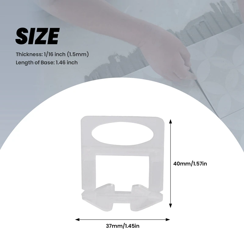 LICE-400 шт., зажимы для системы выравнивания плитки, 1,5 мм, проставки для выравнивания плитки «сделай сам», система выравнивания плитки для профессиональной керамической плитки