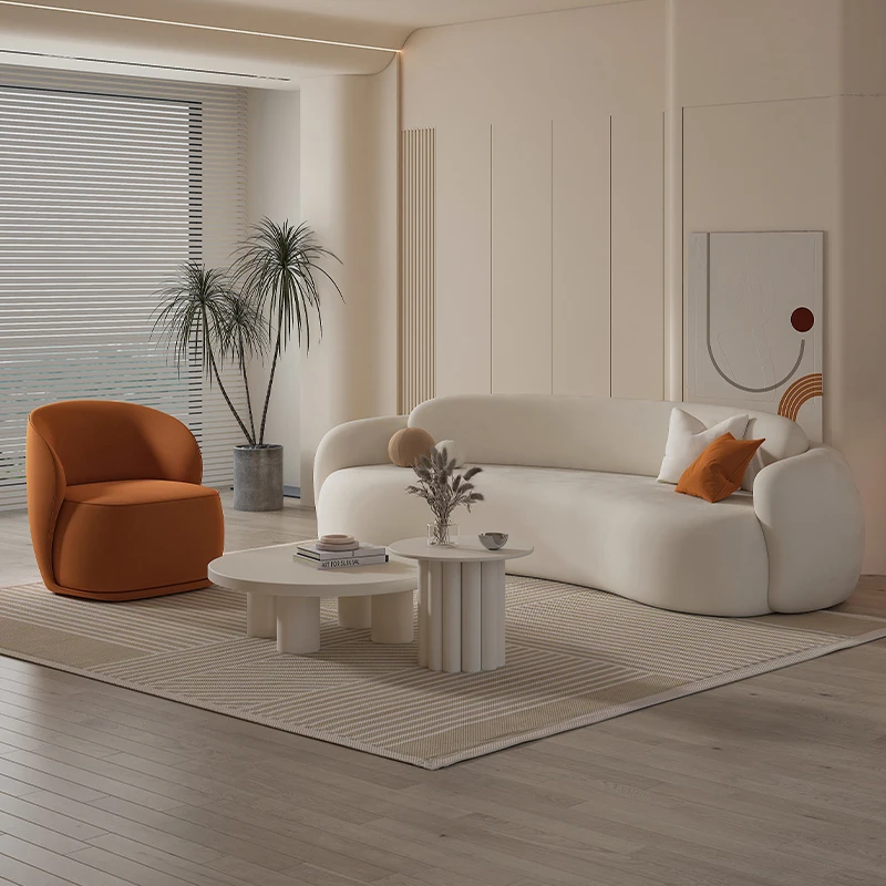 クリーム風ソファ、美容室、オフィス、モダン、シンプル、リビングルーム、家庭用、小さなアパート、交渉、アパート、店舗、休憩所