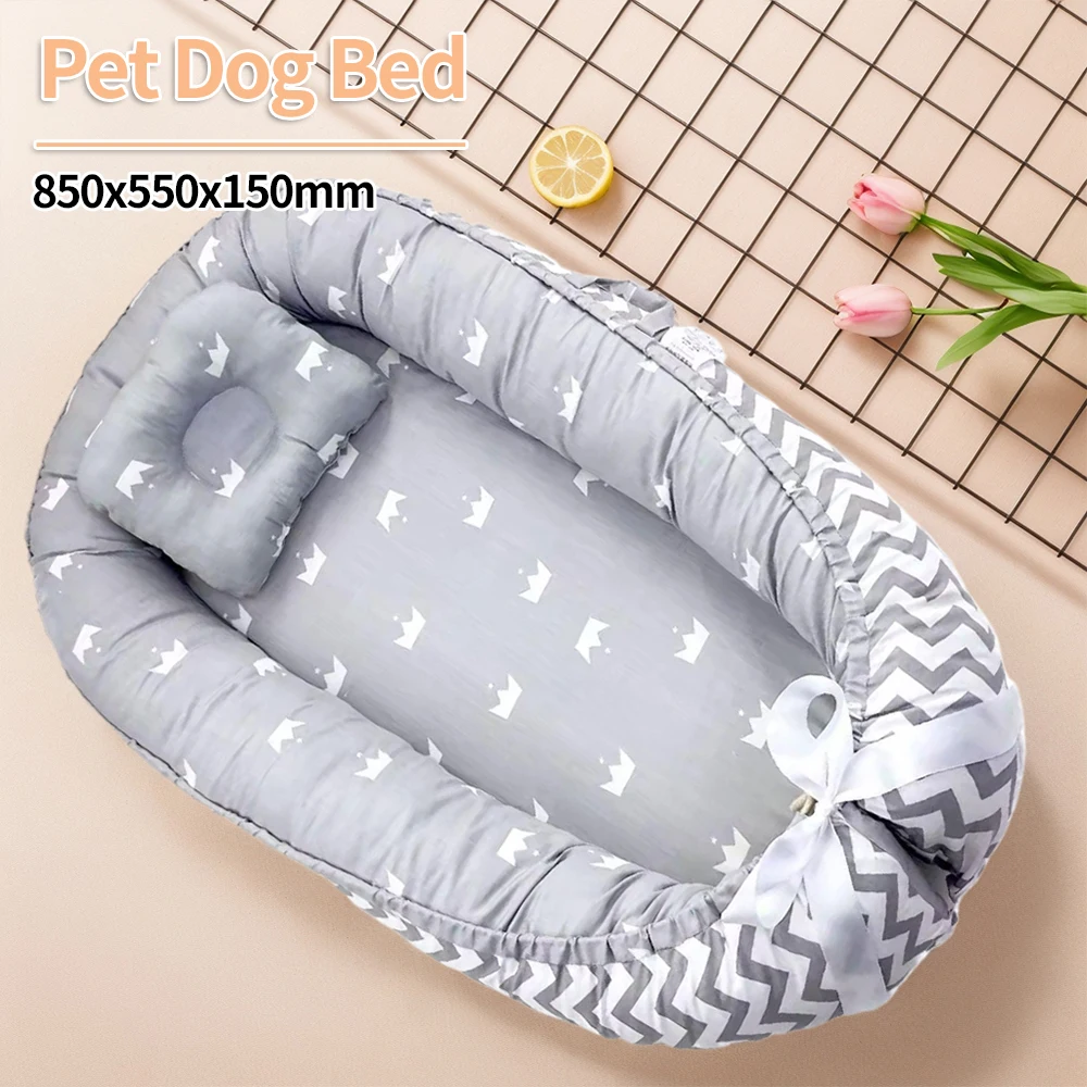 Thickening Dog Sofa Bed Removable Cat Dog Mat with Pillow Washable Pet Sleeping Bed Sofa Comfortable Dog Sofa Bed 850x550x150mm