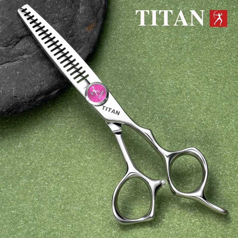 TITAN Professional Barber Scissors Double Tooth Thinning Scissors 6 Inch VG10 Steel