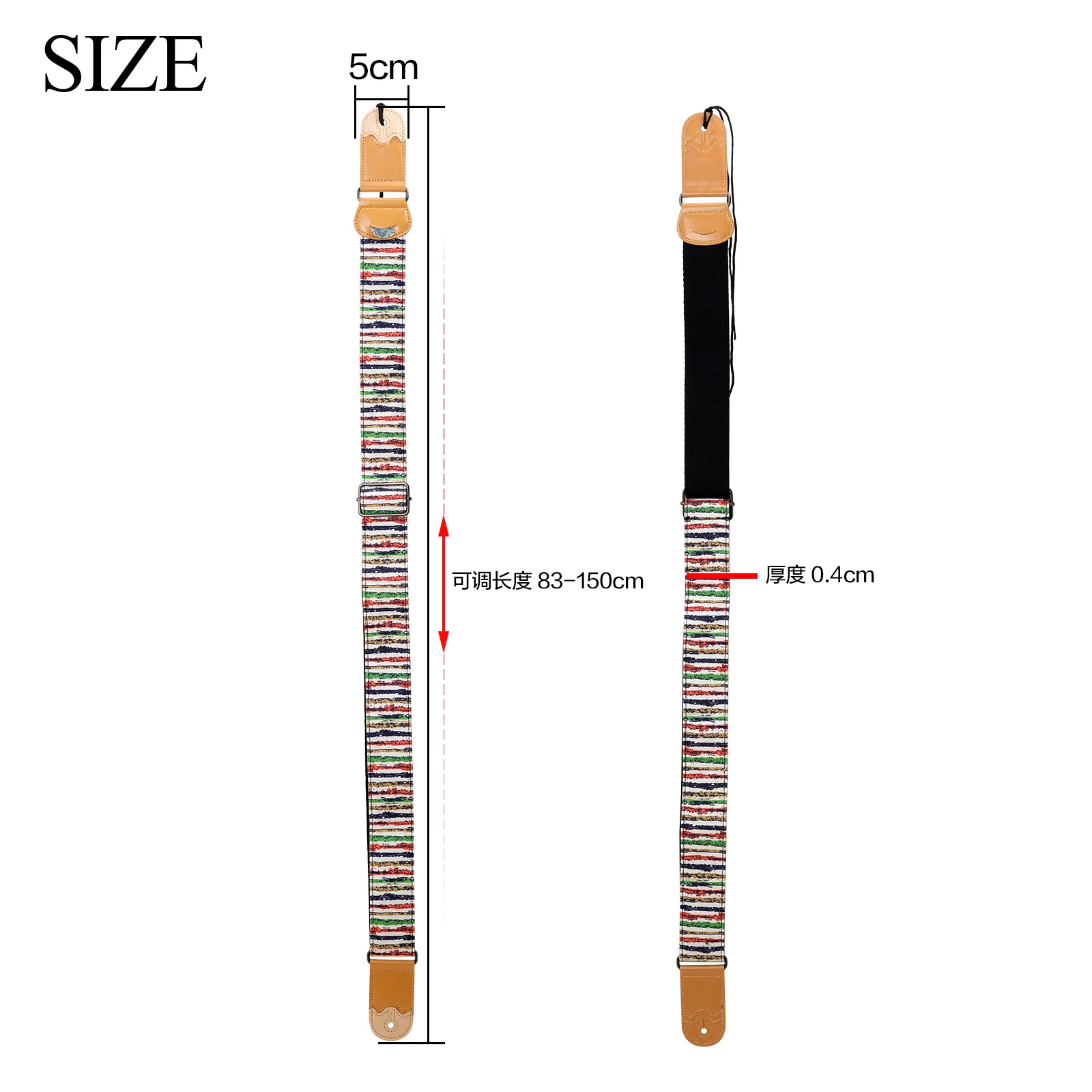 IRIN Electric Guitar Strap Premium Guitar Belts with Pick Suitable for Acoustic Guitar Ukulele Banjo Mandolin Bass Guitar Parts