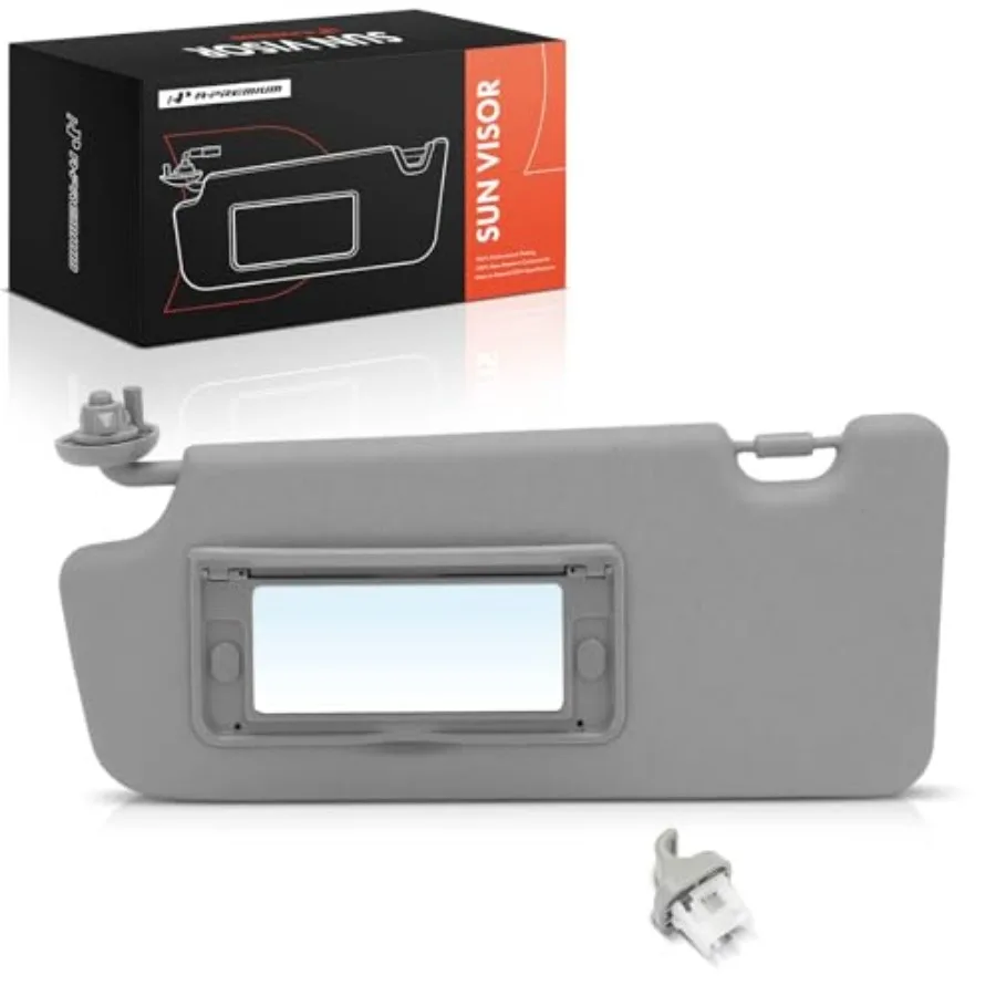 

Driver Left Side Sun Visor Compatible with Honda Civic 2012-2015 - Without Vanity Light with Vanity Mirror Gray Color - 83280TR