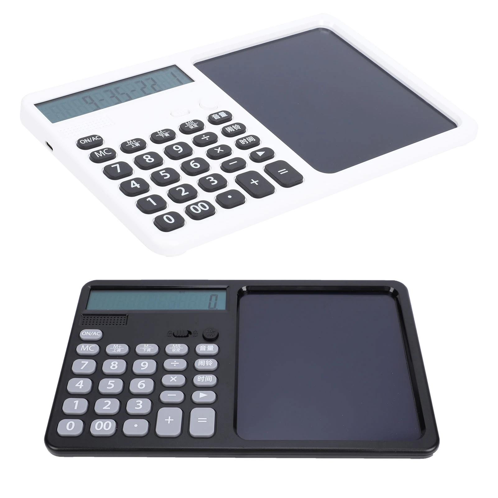 Wielofunkcyjny Kalkulator Mówiący, Ładowalny, 12-cyfrowy Kalkulator z Dużym Wyświetlaczem i Notesem, Duże, Czułe Klawisze do Użytku Szkolnego