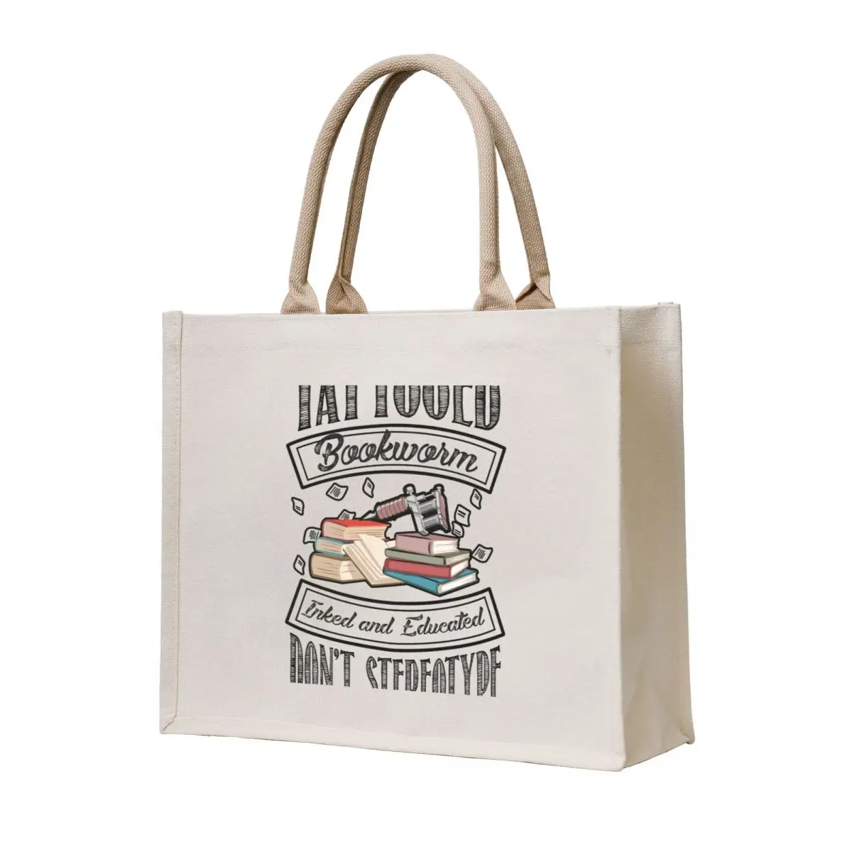 

Tattooed Bookworm - Inked and Educated - Don't Stereotype Tote Bag free delivery bags Lady bag bags luxury women tote bag screen