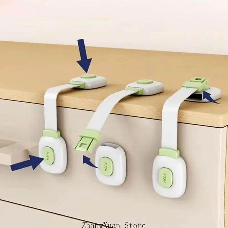 Sicherheits-Türverschlüsse, kein Loch-Design, glattes Schubladenschloss, kindersicher, sicherer Schrank, sicheres – Detail 9