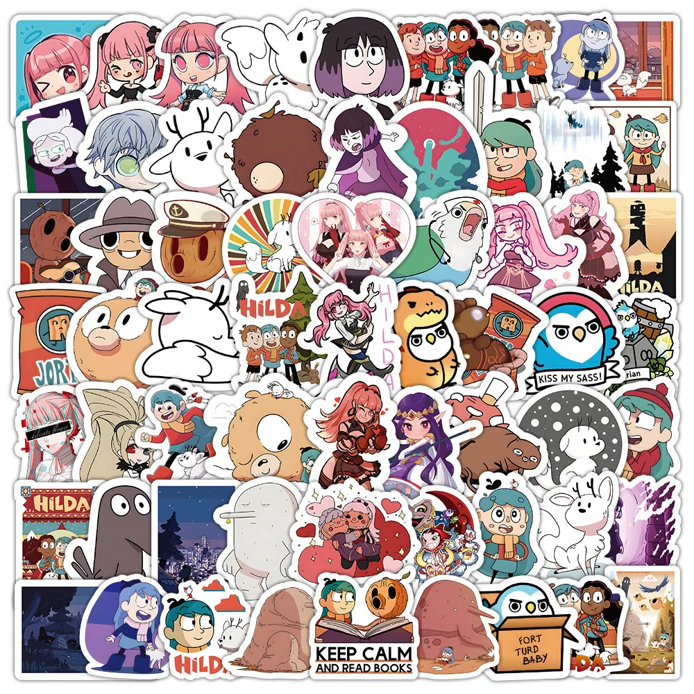 10/30/50/100pcs Anime Hilda Stickers Funny Cartoon Graffiti Decals for Kids Toy Phone Water Bottle Skateboard Waterproof Sticker