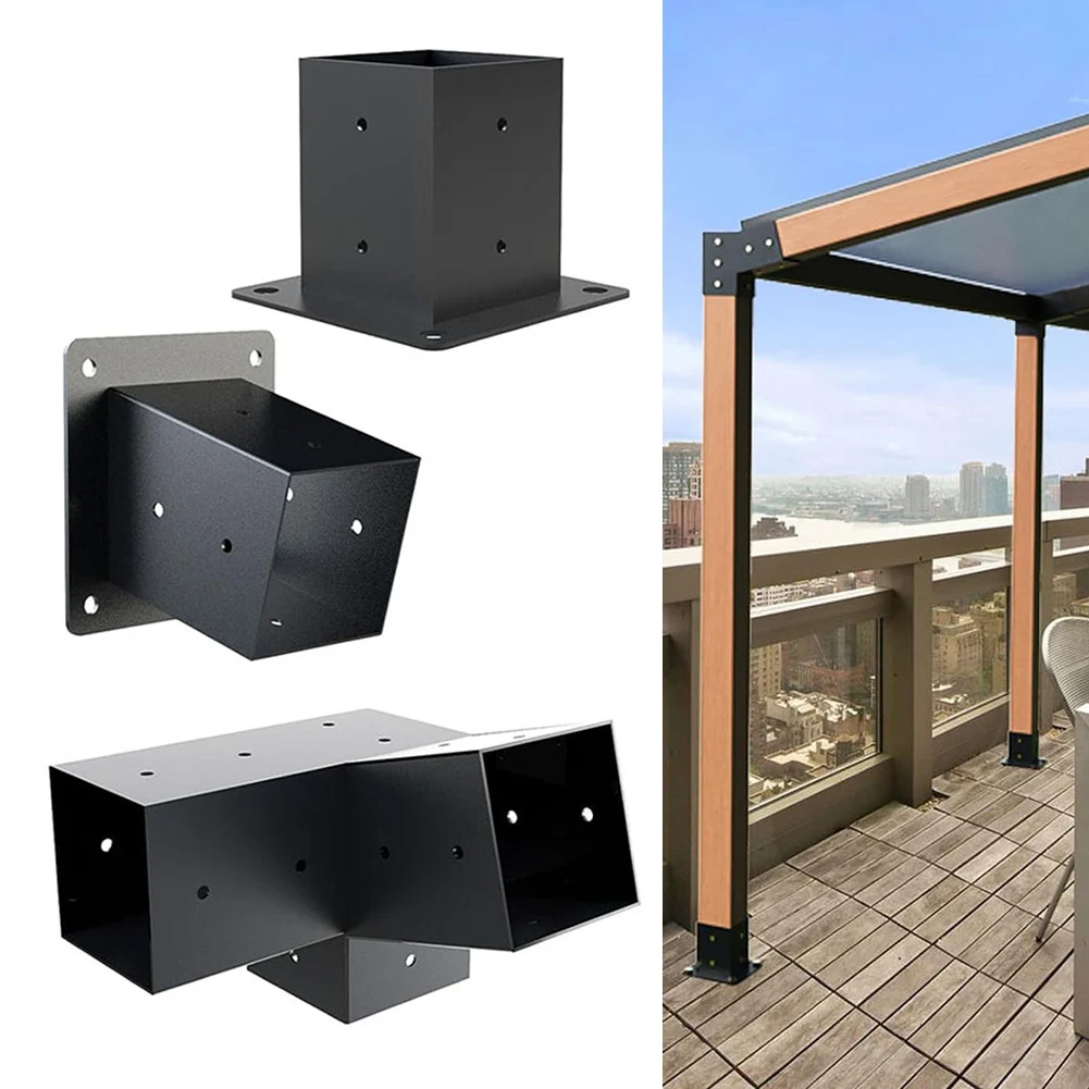 Slanted Roof Pergola Brackets Wall Mount With Hardware For 4x4 Inch Porch Gazebo Outdoor Garden Decoration Tools And Accessories