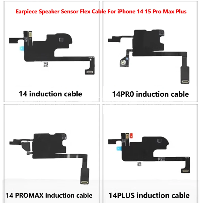 Orelha fone de ouvido alto-falante sensor cabo flexível para iphone 14 15 pro max plus promixity sensor som fone receptor superior cabo flexível