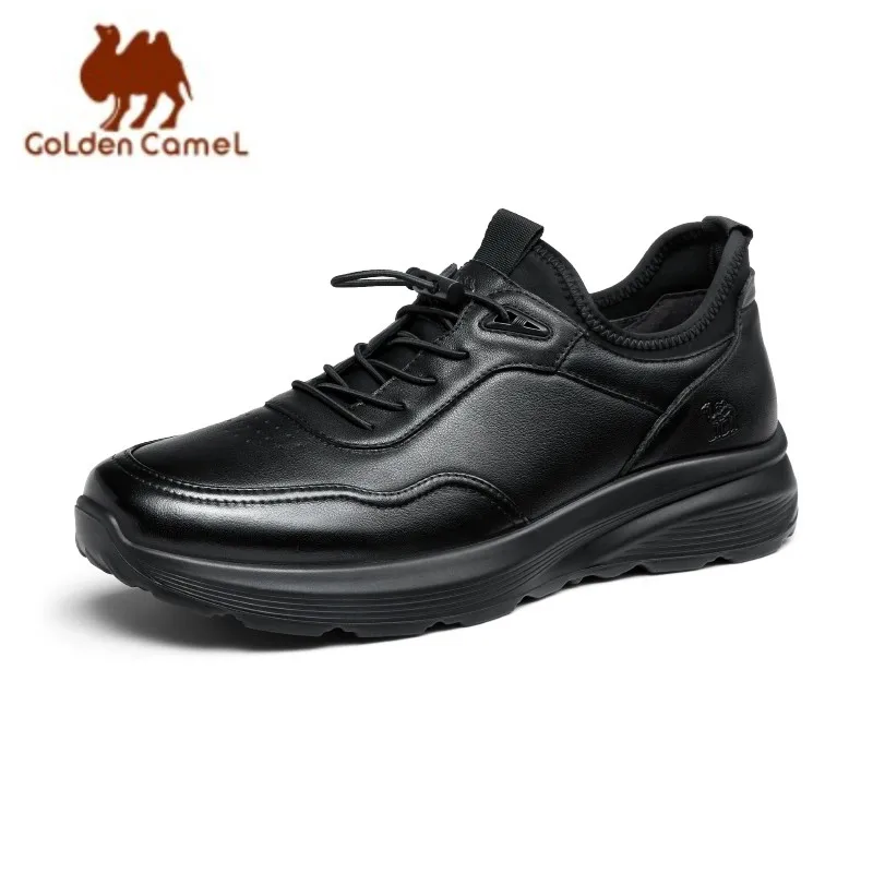 GOLDEN CAMEL Men's Shoes Casual Sport Male Sneakers Velvet Business Formal Leather Shoes for Men 2023 Winter Breathable Non-slip