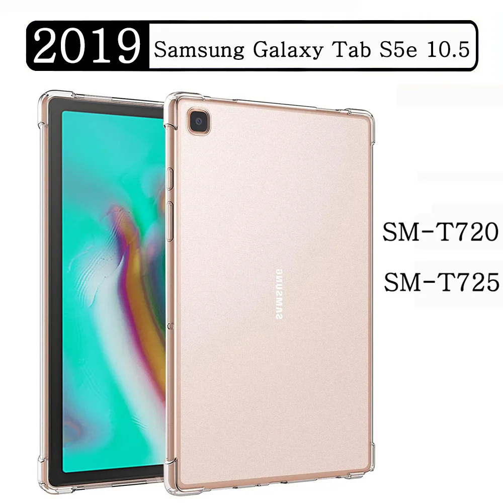 

Мягкий силиконовый чехол для планшета Samsung Galaxy Tab S5e 10,5 2019 SM-T720 T720, гибкий чехол, прозрачная задняя крышка