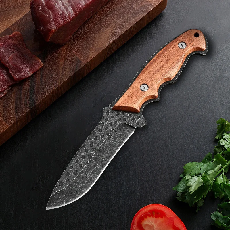 5INCH Forged Boning Knife Sharp Chef Butcher Knife Wood Handle Slicing Cutting Fruit Knife Cooking Paring Fruit Kitchen Knives