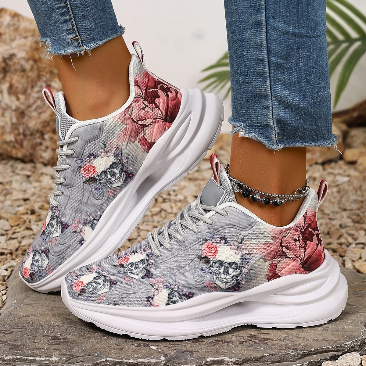 Women's shoes, women's sports shoes 2025 Women's shoes Breathable Halloween dad shoes Women's casual and versatile sports shoe