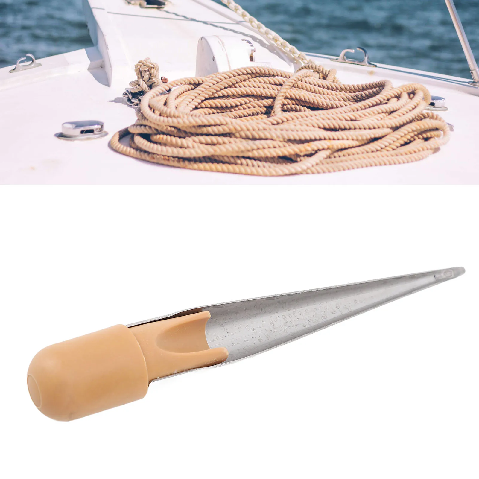 

Boat Rope Splicing Spike Antislip Efficient ABS Handle Stainless Steel Marine Rope Splicing Tool Marine Rope Splicing Spike