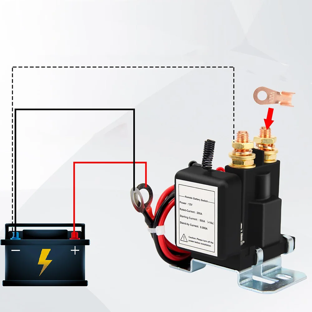 

7.6x5.0x7.4cm Remote Battery Disconnect Switch High Current Disconnect Switch Battery Switch Easy Installation Process