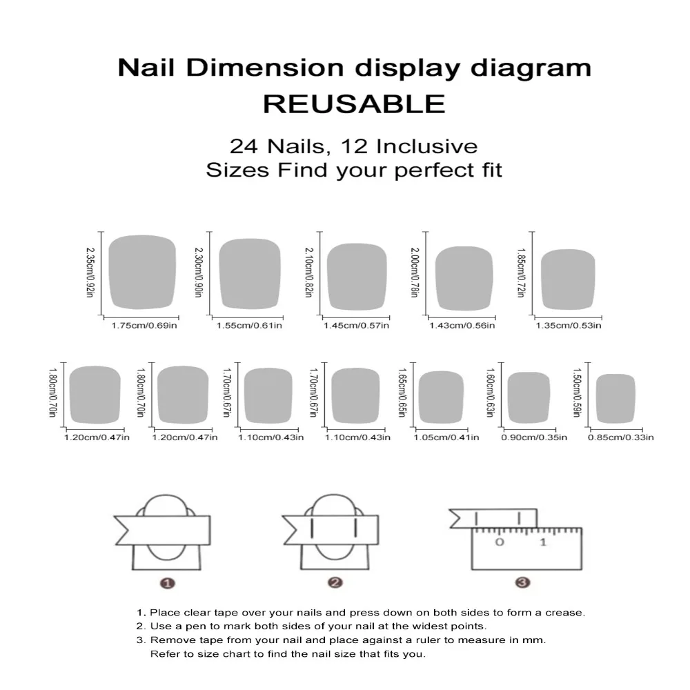 

Waterproof Cat's Eye French Fake Nails Wearable Manicure Full Cover Press on Nails Square Shape False Nail Girl