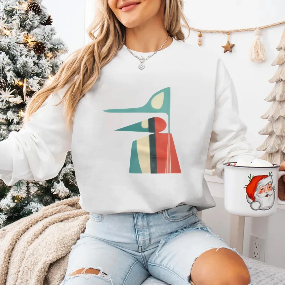 سويت شيرت ثعلب تجريدي، جرافيك فني حديث، خريف وشتاء، كاجوال فضفاض بأكمام طويلة، فريد من نوعه، أنيق، ملابس يومية، ملابس علوية من القماش