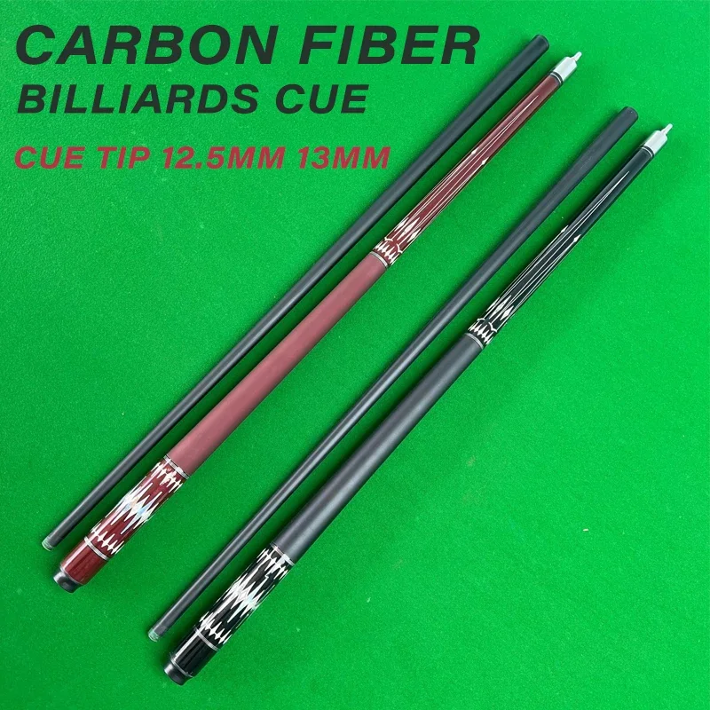 Professional 12.5mm Tip 58 Inch Carbon Fiber Billiards Pool joint Cue Stick for 8/9 Ball Pool Snooker Carom Billiard Occupation