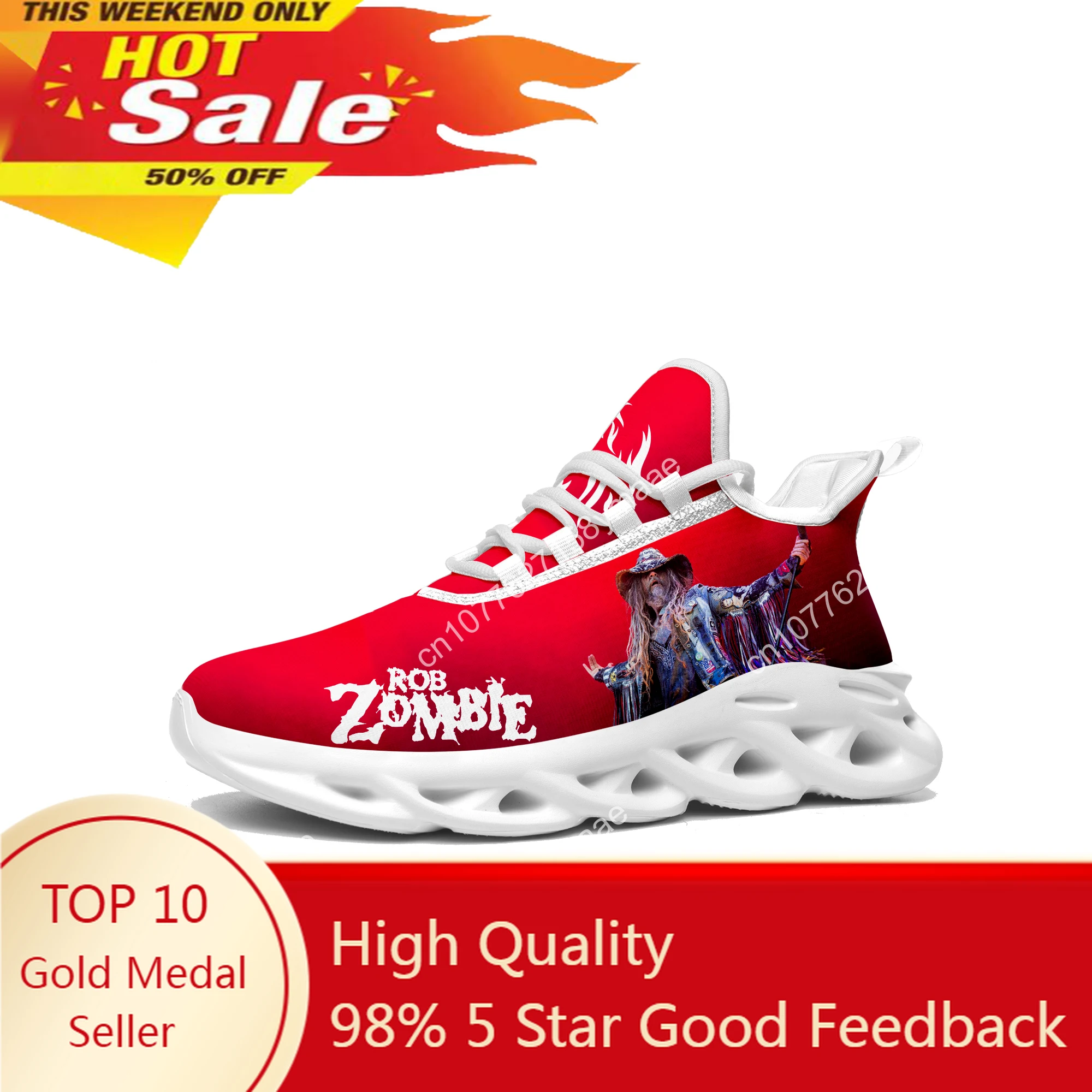 

Rob Zombie Flats Sneakers Mens Womens Sports Running Shoes Hellbilly Deluxe High Quality Sneaker Shoe Lace Up Mesh Footwear