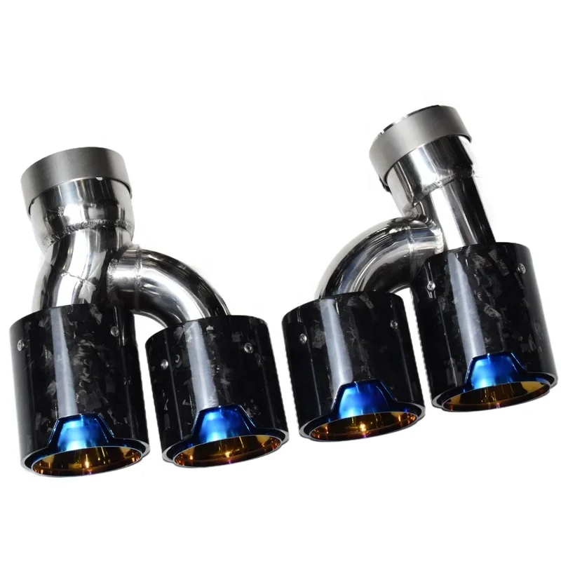 Exhaust Pipe Forged Muffler Tip Exhaust Head Modification Quad Carbon Fiber for 5 Series Tailpipe 18-23 G30 G31 Exhaust Tip