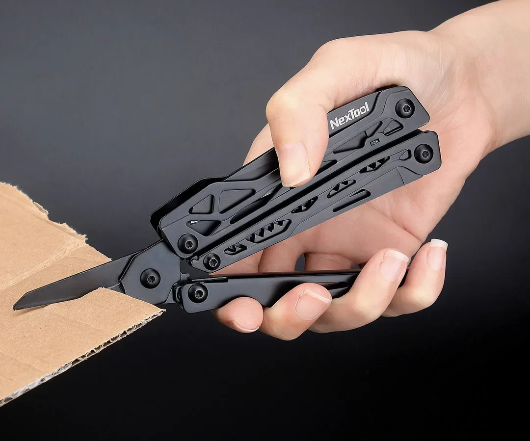 NexTool Black Knight 11 em 1 Alicate multiferramenta EDC Tesoura