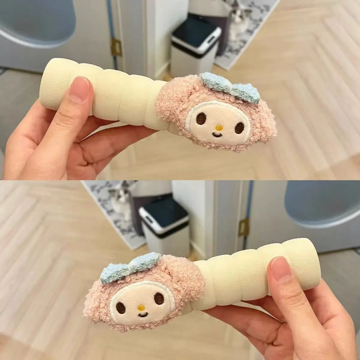 سانريو مقبض الباب قفازات Kawaii بلدي ميلودي Pochacco Pompompuri غرفة المعيشة غطاء مقبض الباب غرفة نوم المنزل الديكور الإبداعي