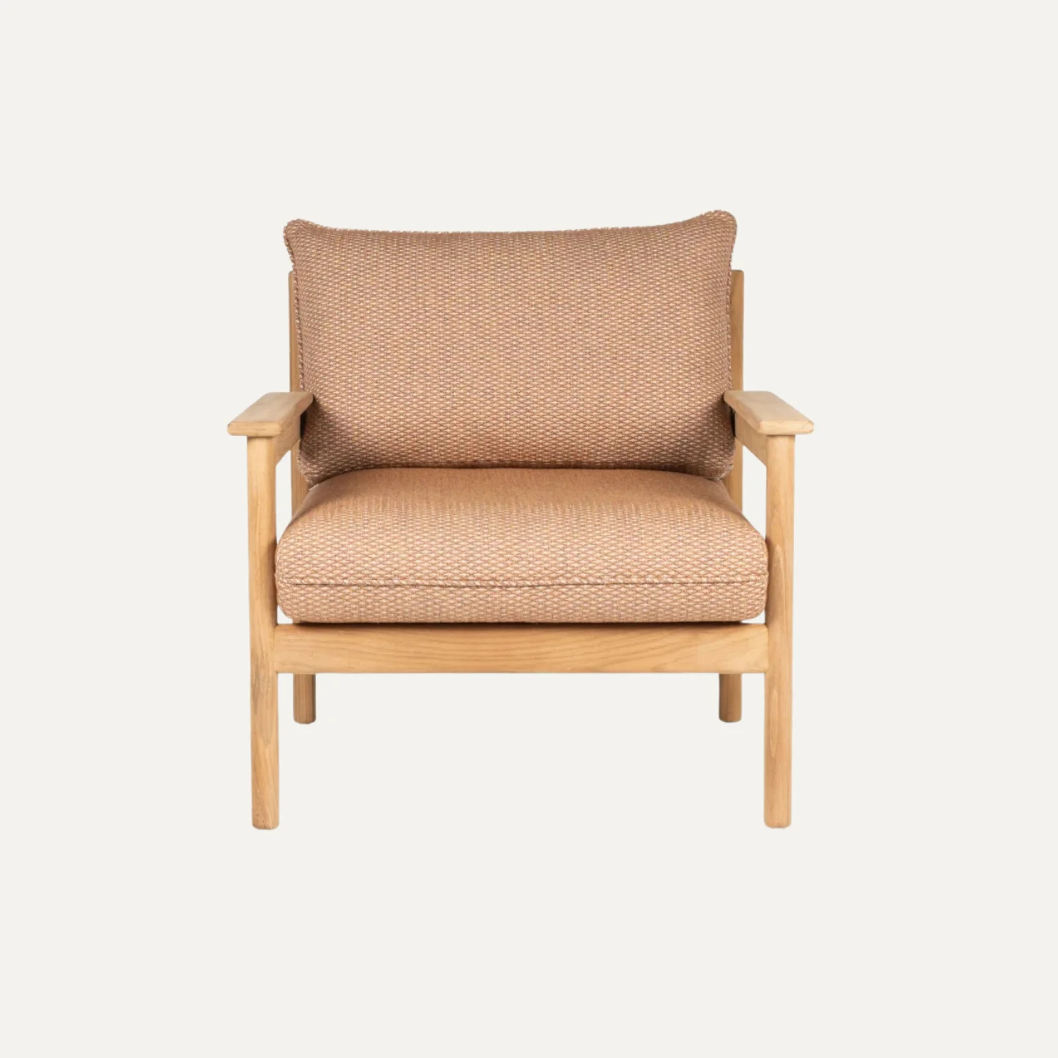 Modern Solid Teak Wood Eco-Friendly Chaise Lounge Chair Tilting Upholstered Fabric Cushion Tropical Design Home Furniture
