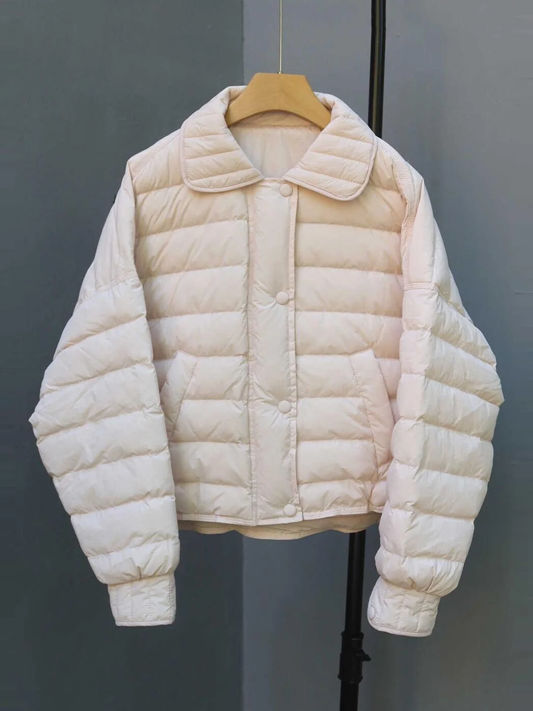 

Stylish Korean Style Casual Cotton Jacket Collared Simple Fashionable Winter New Arrival Women's Clothing Age Reducing Trendy