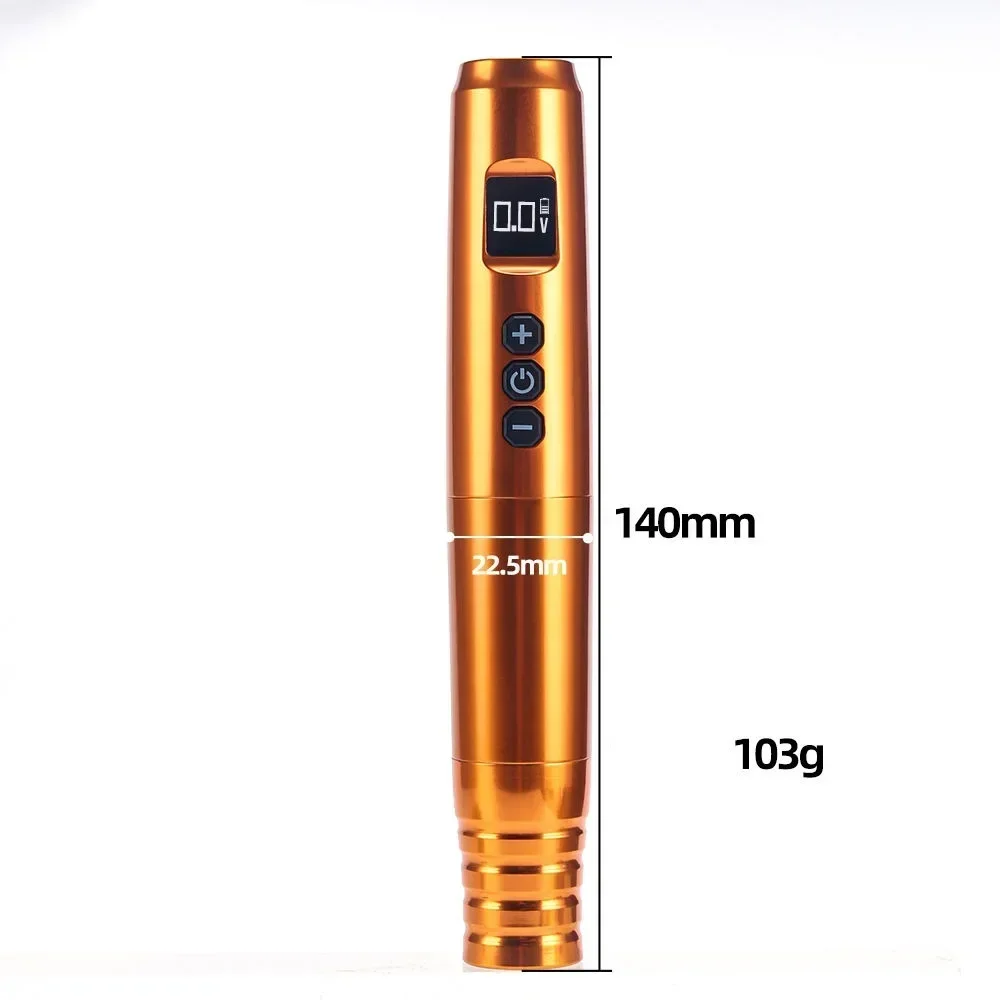 3.5mm stroke Professional Tattoo pen 1800mAh Gold EXO Wireless Battery Tattoo Pen Wireless Machine For Cartridges Tattoo Needle