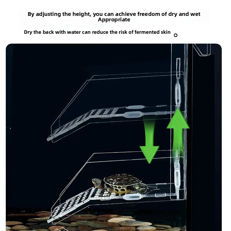 

For Turtle Drying Platform For Turtle Wall Mounted Acrylic Drying Back Platform High Water Level Resting Floating Platform