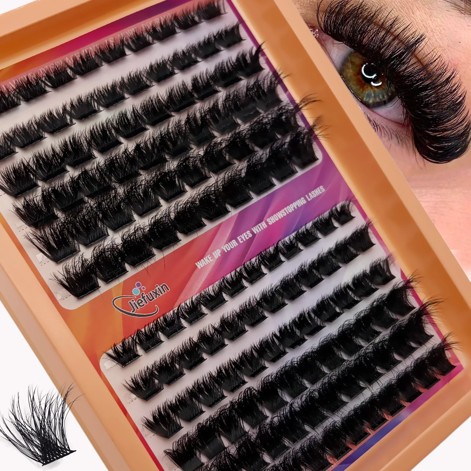 DIY Wimpern-Cluster 8-16mm Gemischte Längen 3D Flauschige Faux-Nerz-Wimpern Einzelne Wimpernverlängerungen Natürliches Volumen Segmentierte Künstliche Wimpern – Detail 1