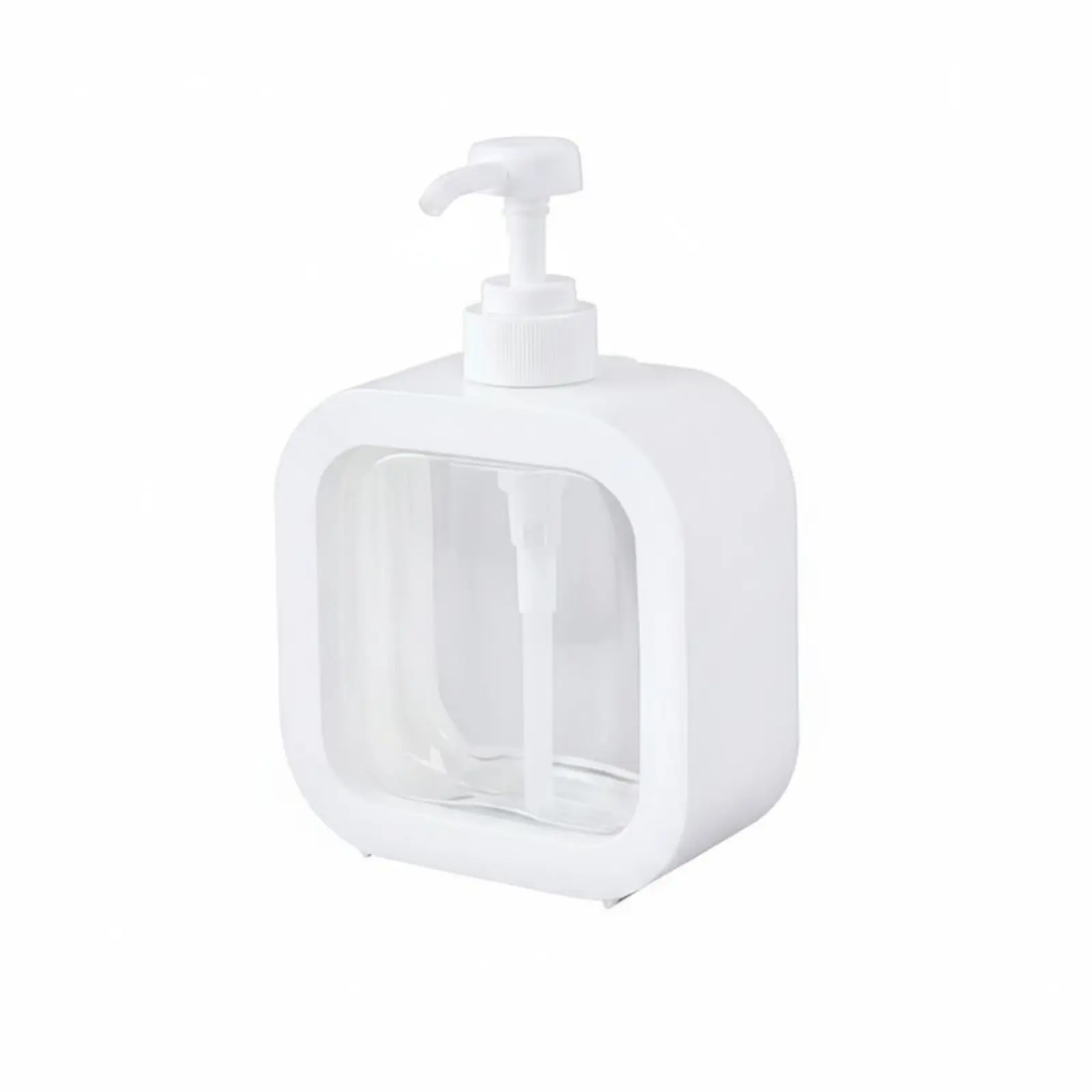 Liquid Dispenser Bottle, Portable Pump, Empty Container for Shampoo, Shower Gel, Laundry, Travel, Transparent view 5