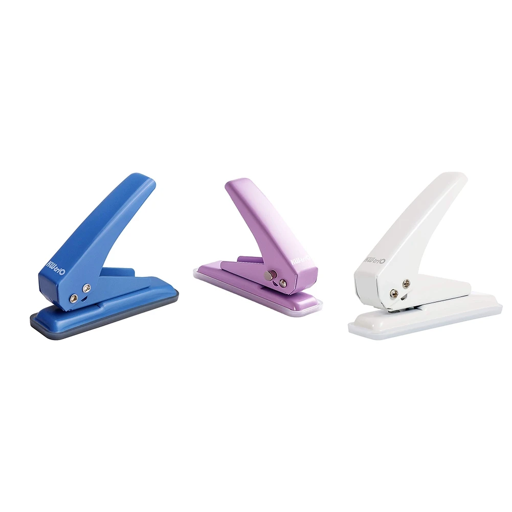 KW-TRIO 3 Pieces Single Hole Puncher with Lock Handheld 1/4 Inches Hole Puncher 20 Sheet Punch Capacity Punchers Hand Craft