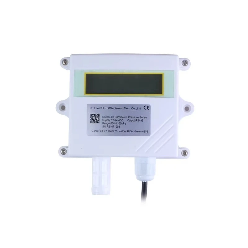 Wall Mount Barometric Pressure Sensor 600-1100hPa RS485 for Weather Station Environmental Monitoring