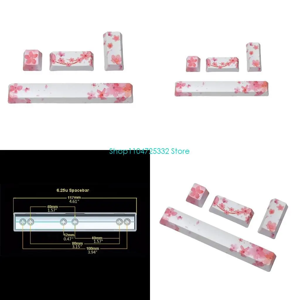 

P5EA Oem Profile 4 Keys Keycaps Set Esc Enter Space Bar 6.25U PBT Dye Sublimation