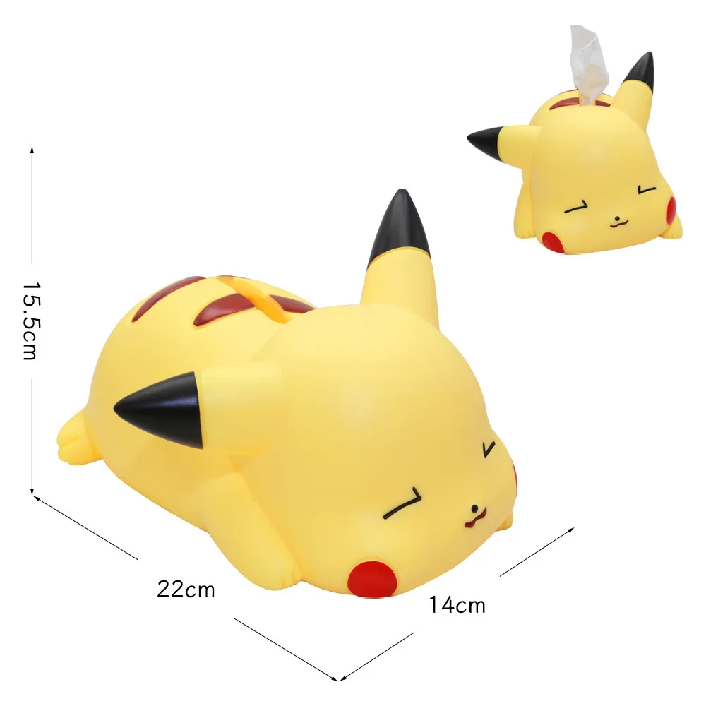 Cartoon Pokemon Tissue Holder Pikachu Plastic Tissue Box Kawaii Tissue Drawer Car Mounted Household Simple Desktop Drawer Box