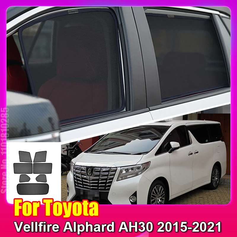 

Автомобильный Магнитный солнцезащитный козырек для Toyota VELLFIRE ALPHARD AH30 2015-2021, занавеска на лобовое стекло, задний боковой козырек