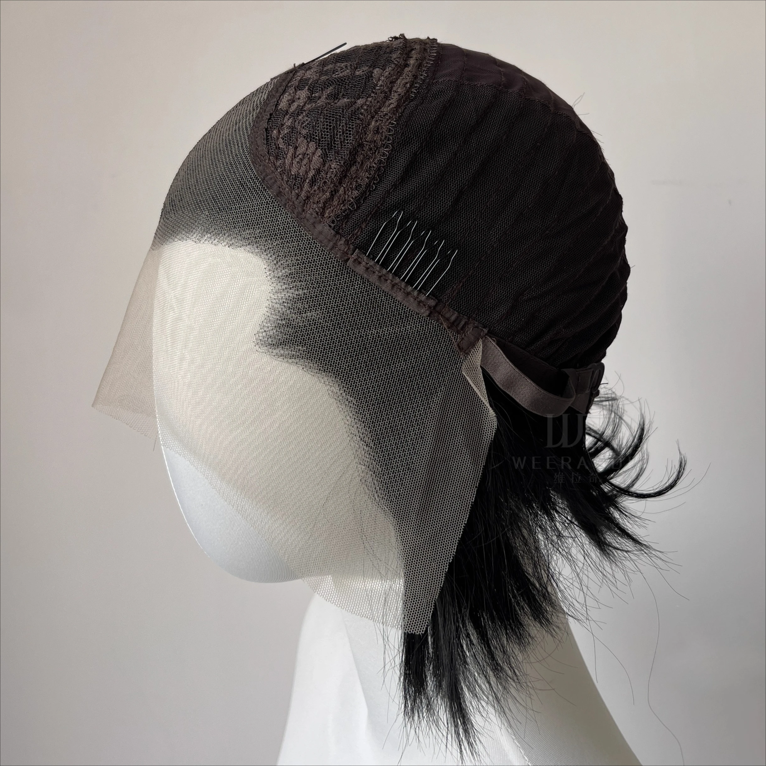 Black Short Hair Wig for Man with A Slicked-back Hairstyle Cosplay 13*4 HD Synthetic Lace Front Wig  Short Wigs Frontal Peluca