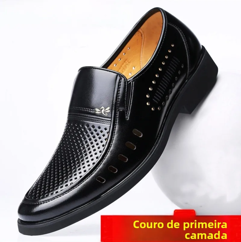 business-casual-men's-leather-slip-on-shoes-breathable-hollow-out-design-6cm-heightening-rubber-sole-for-young-and-middle-aged