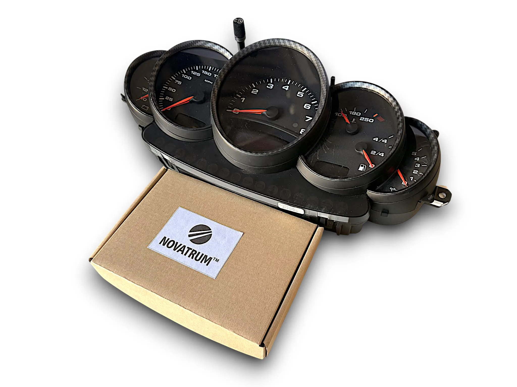 

Matt Carbon Fiber Style Dashboard Dial Gauge Rings Bezel Trim For Porsche 911 996 S Turbo Targa