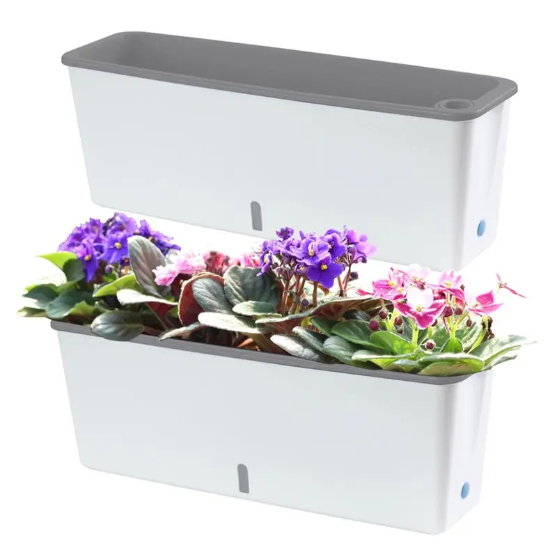 【TODAY-ONLY!】Planter Double-Layer Self-Watering Flower Pot With Water Level Indicator Lazy Gardening Plant Pot Gift For Friends/