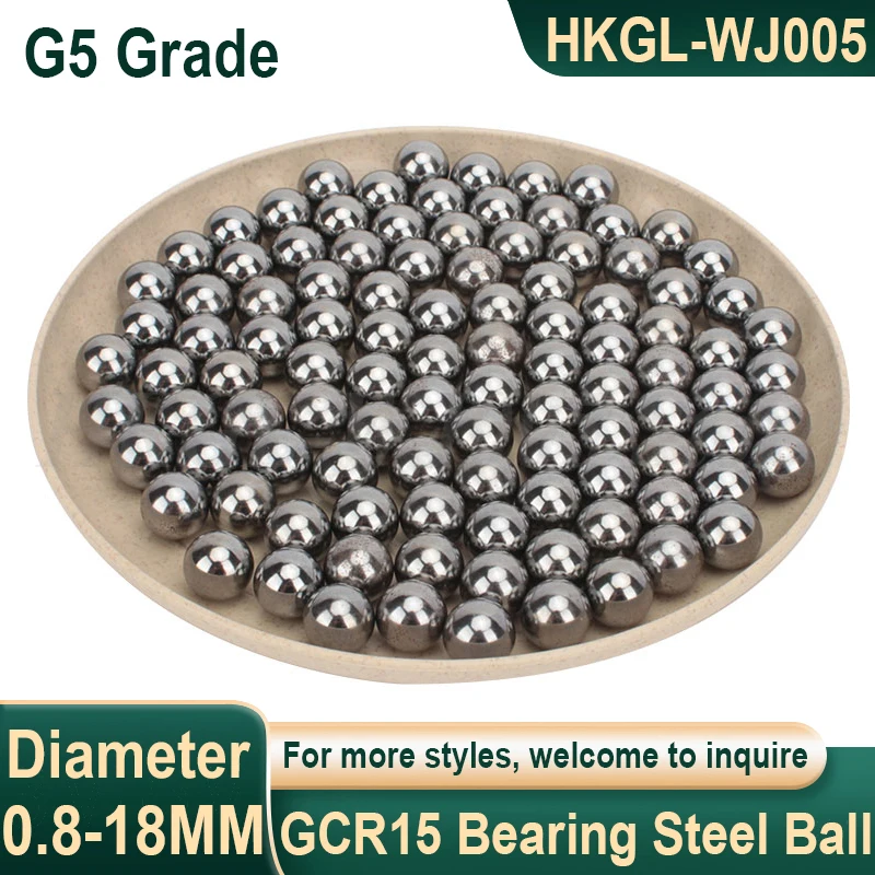 

0.8-18mm GCR15 Bearing Steel Ball G5 High Precision Bearing Ball Solid Smooth Steel Ball High Hardness HRC63 Round Bead Ball