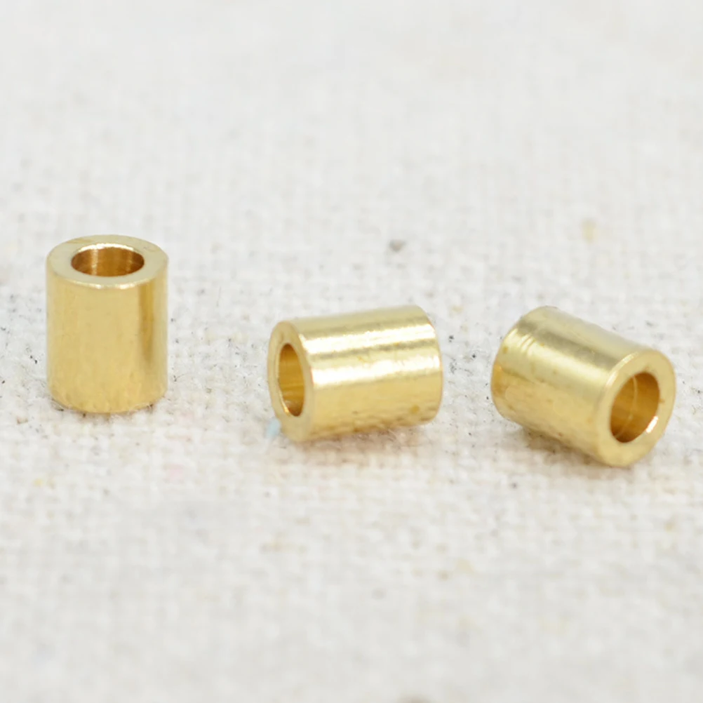

50 Pcs Straight Barrel Spacer Beads Tube Spacers for Jewelry Making Metal Scattered Copper