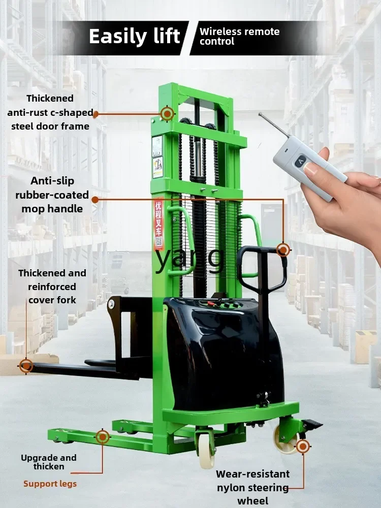 LTT battery lift loading and unloading truck 2 tons electric forklift wireless remote control lift forklift