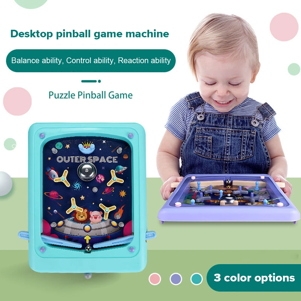 Máquina de juego de Pinball de escritorio para niños, juegos de Pinball interactivos divertidos para padres e hijos, juegos de mesa de tiro