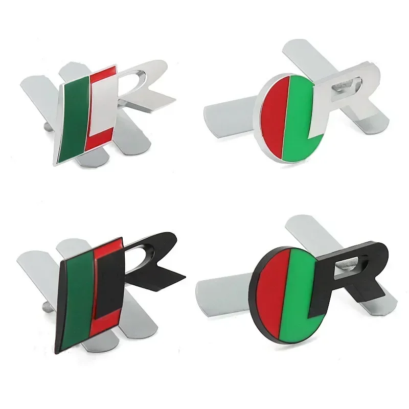 3D Metal R Sport Front Grill Rear Trunk Emblem Badge Sticker Decals Car Styling Accessories