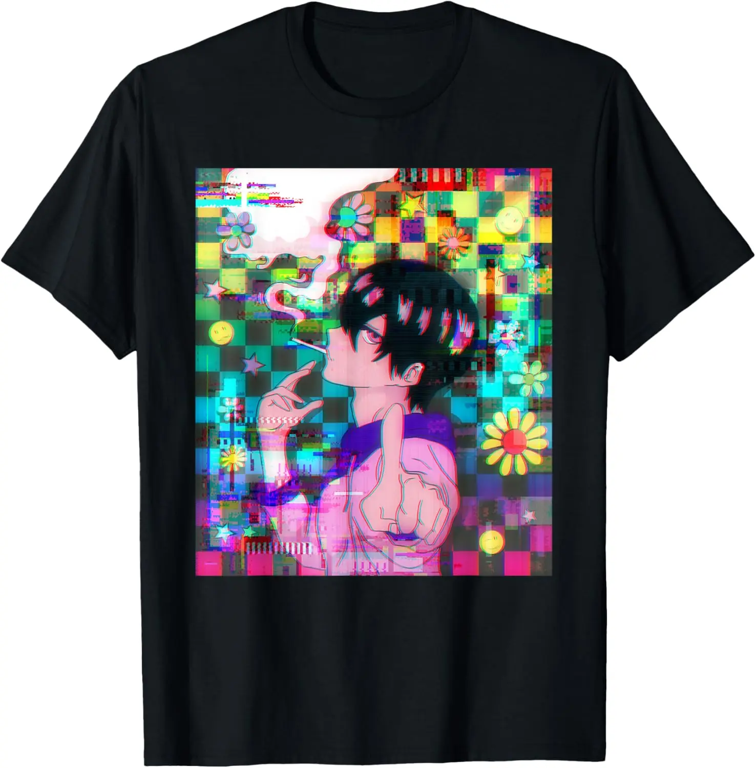 Kidcore Aesthetic Vaporwave Anime Boy 80s 90s Retro Lofi T-Shirt