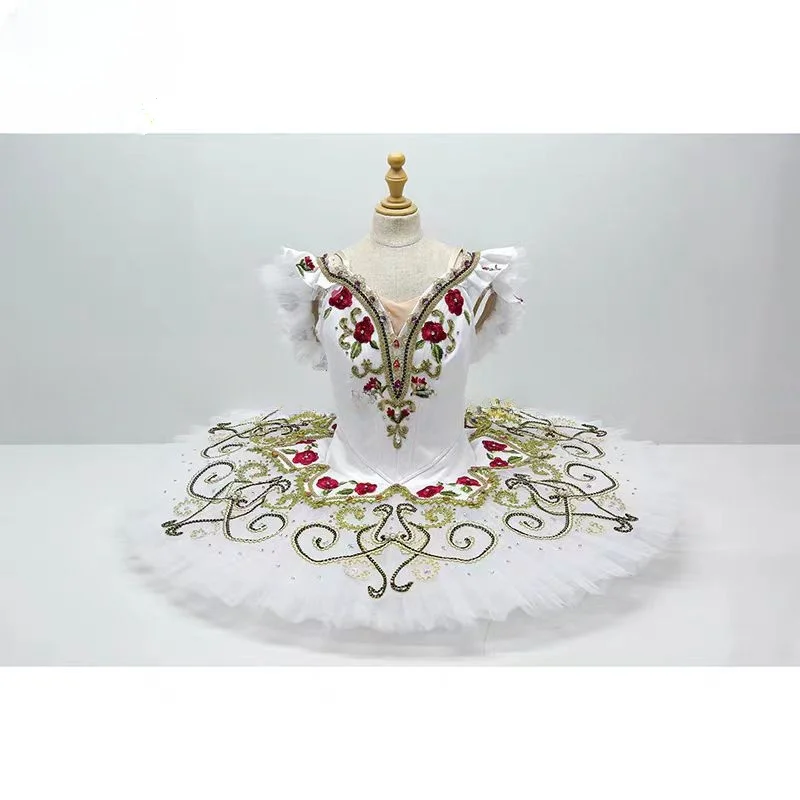 Ballet dress white professional Tutu dress flower God awakening